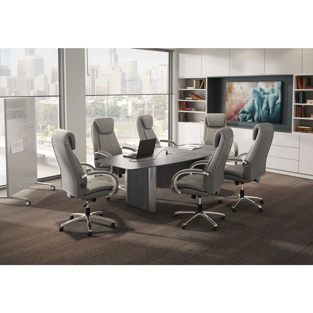Office Source 8' Boat Shaped Conference Table PLELP236PLELP