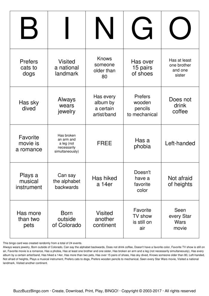 Custom Bingo Cards to Download, Print and Customize!
