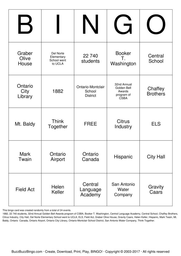 Custom Bingo Cards to Download, Print and Customize!