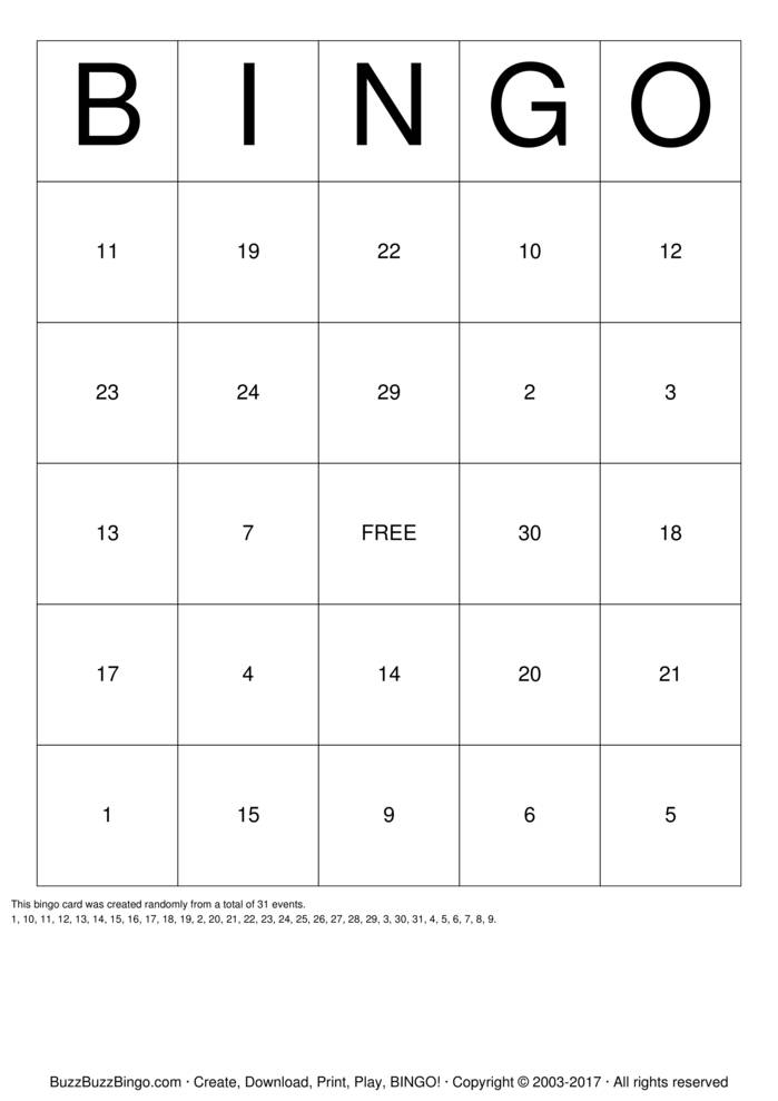 Custom Bingo Cards to Download, Print and Customize!