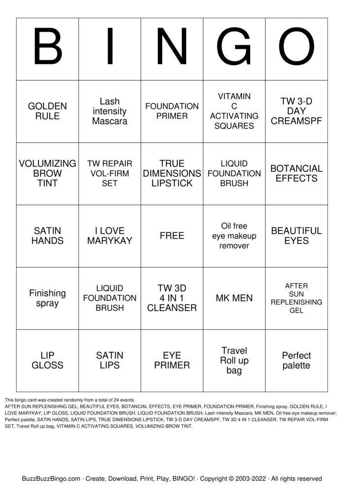 Custom Bingo Cards to Download, Print and Customize!