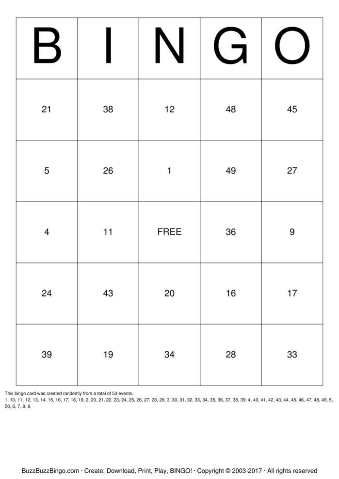 Custom Bingo Cards to Download, Print and Customize!