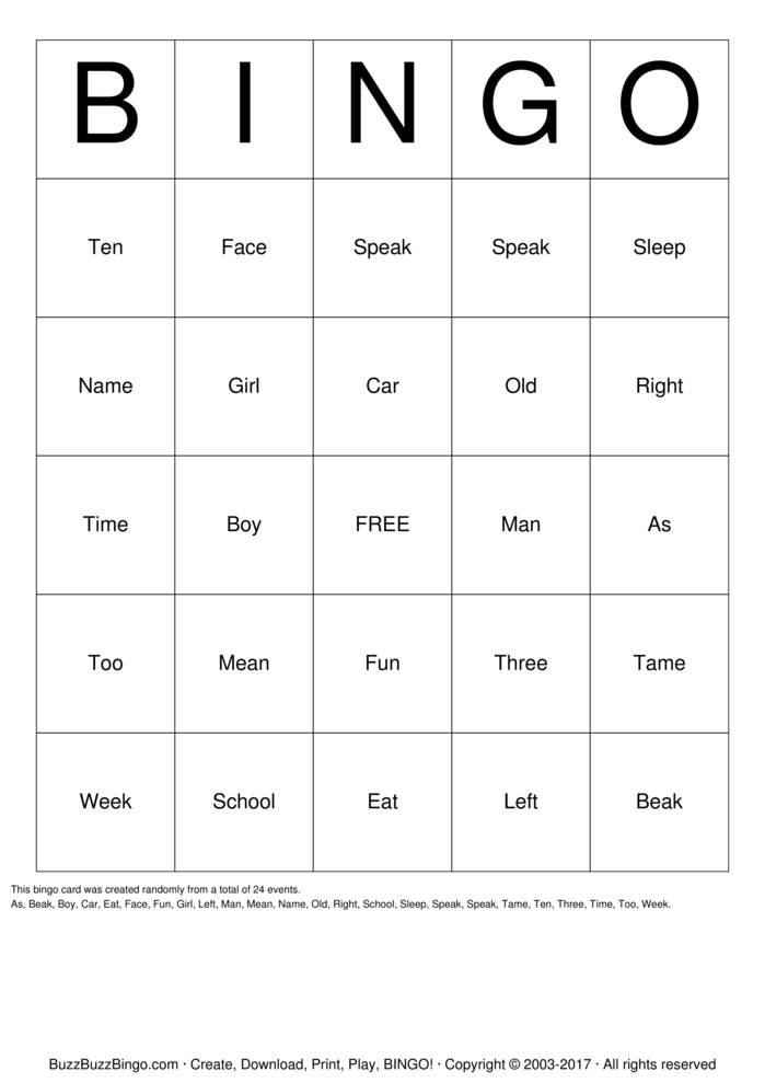 Homework Bingo Bingo Cards to Download, Print and Customize!