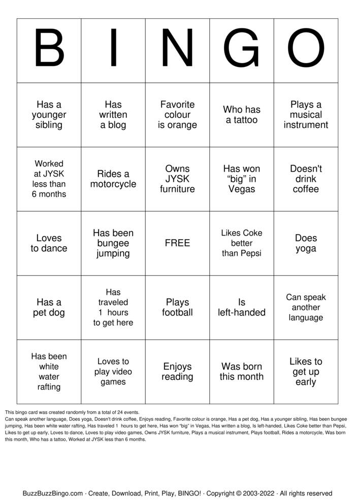Custom Bingo Cards to Download, Print and Customize!