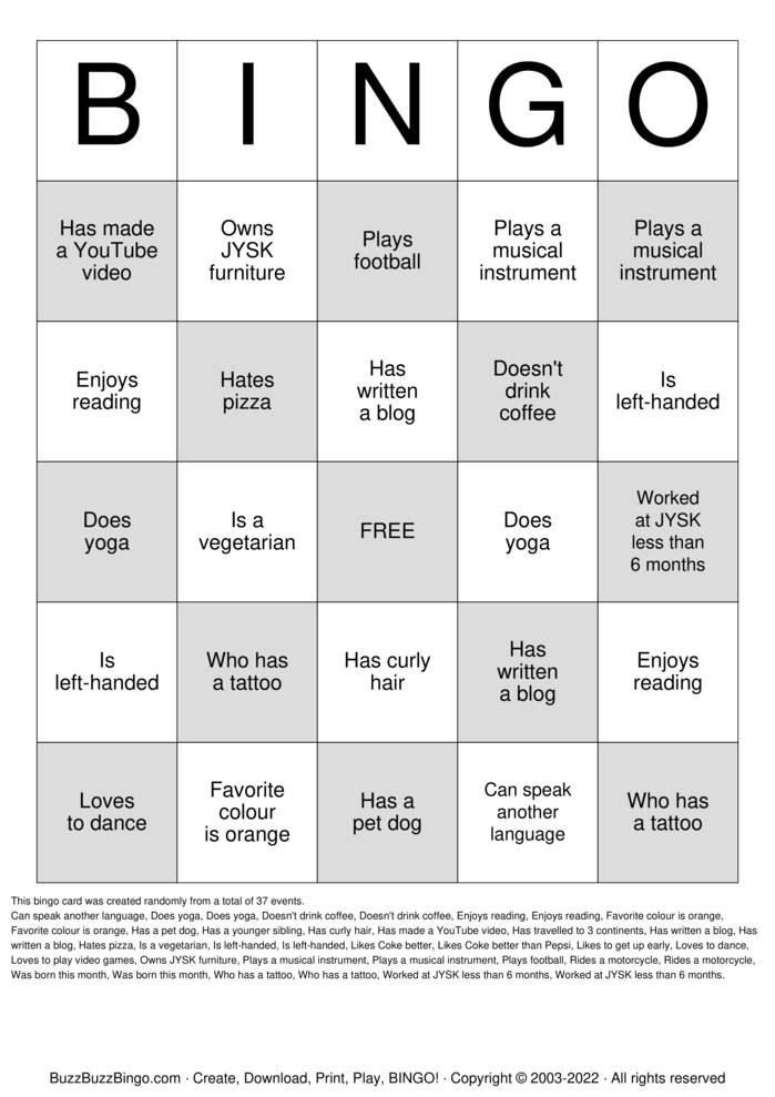 Custom Bingo Cards to Download, Print and Customize!