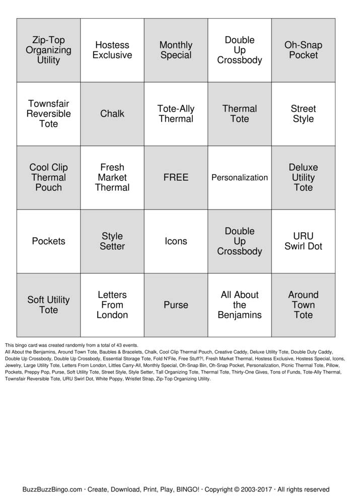 Custom Bingo Cards to Download, Print and Customize!