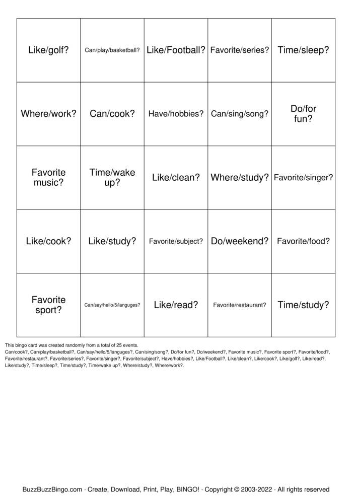 Custom Bingo Cards to Download, Print and Customize!