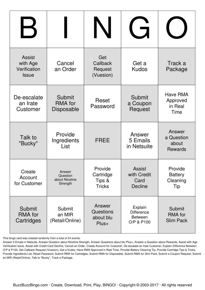 Custom Bingo Cards to Download, Print and Customize!