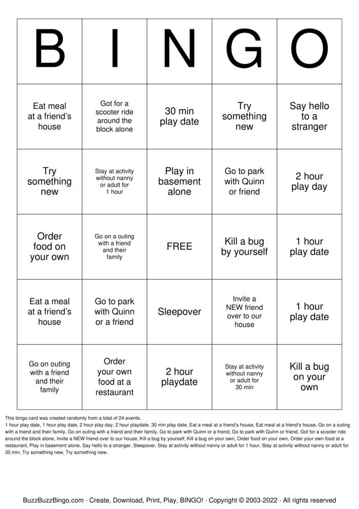Custom Bingo Cards to Download, Print and Customize!