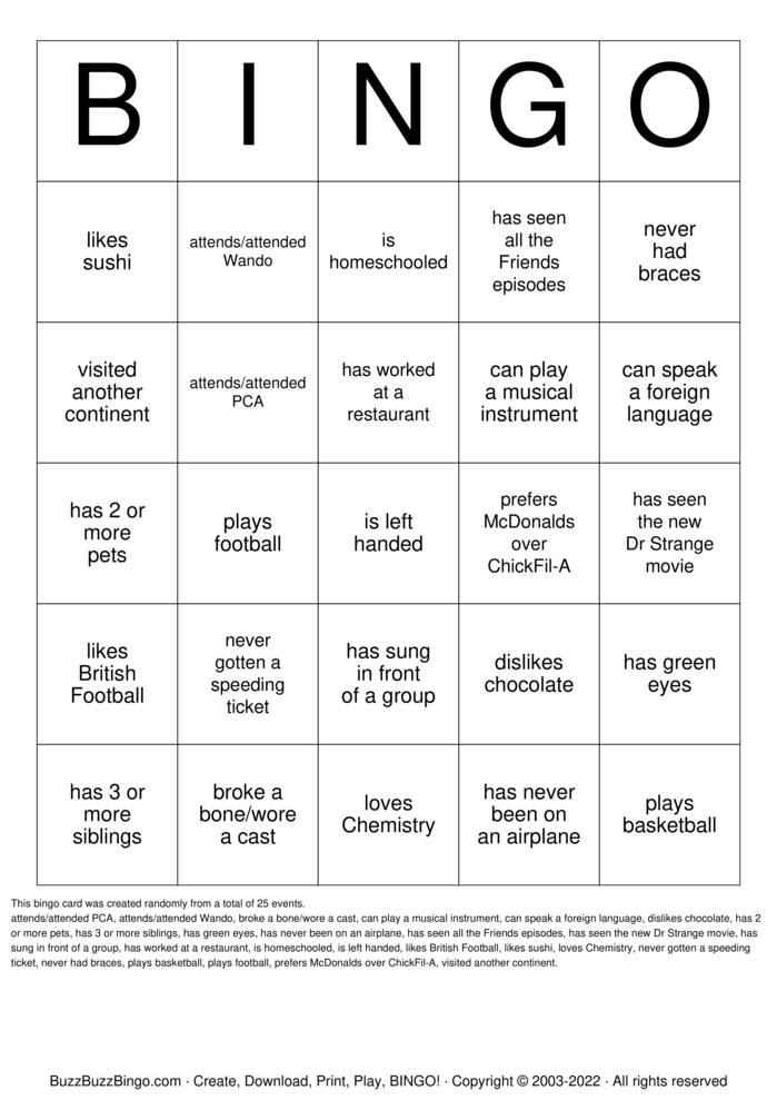 Custom Bingo Cards to Download, Print and Customize!