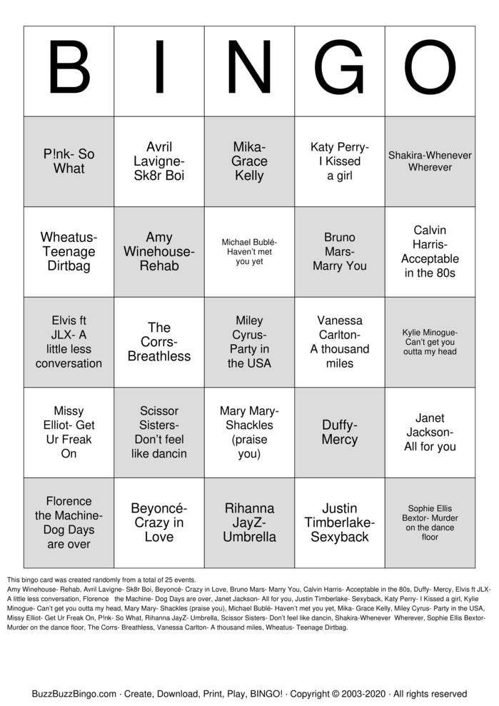 Custom Bingo Cards to Download, Print and Customize!