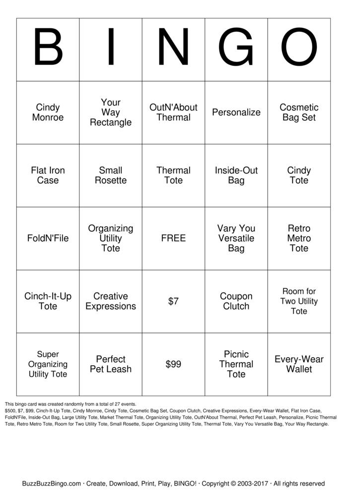 Custom Bingo Cards to Download, Print and Customize!