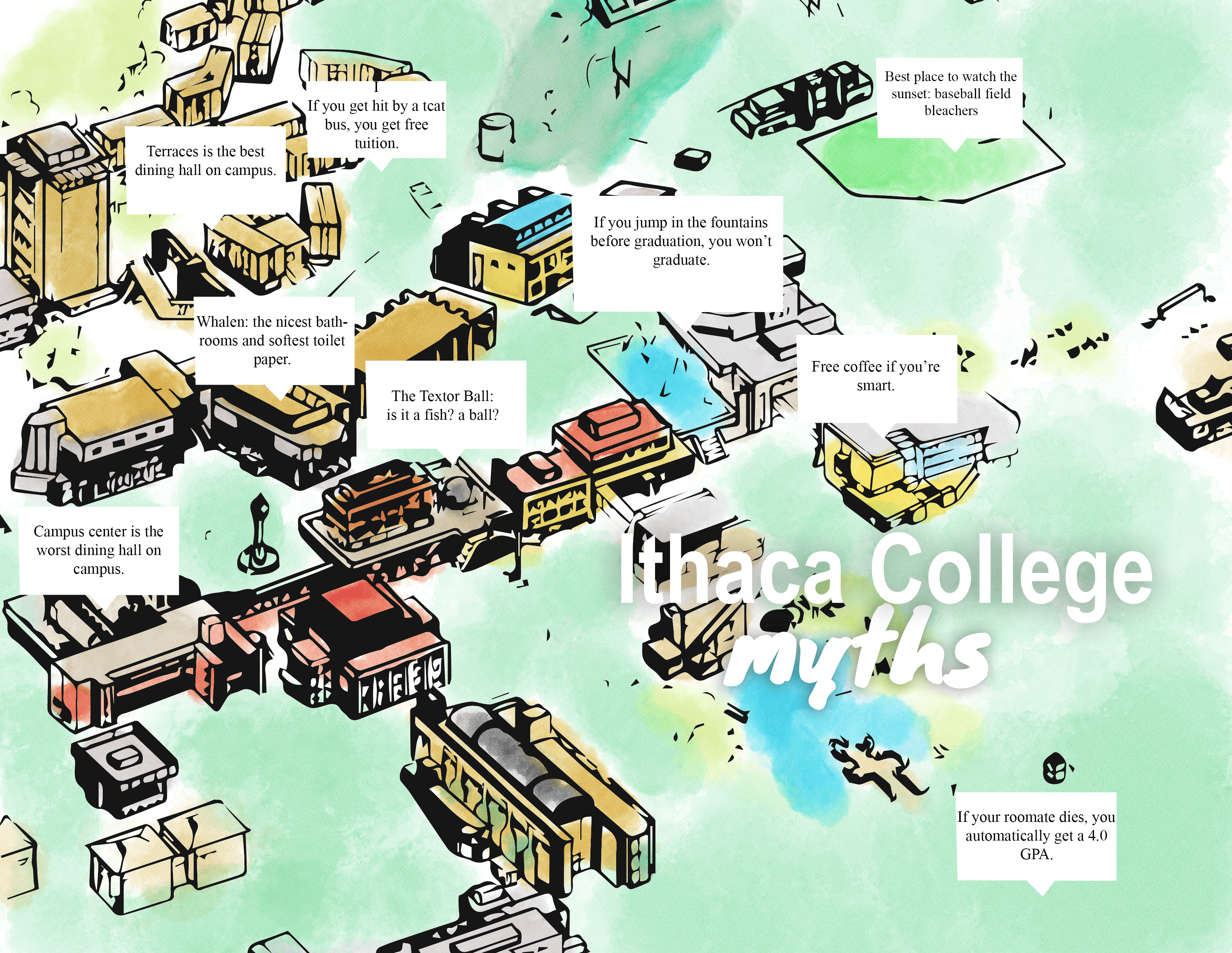 Map Of Ithaca College Ithaca College Myths Buzzsaw Magazine