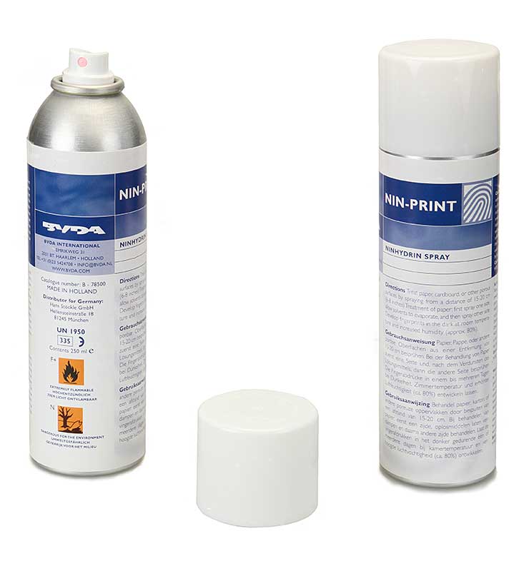 BVDA Amino acid reagents ninhydrin spray, solution, crystals; zinc