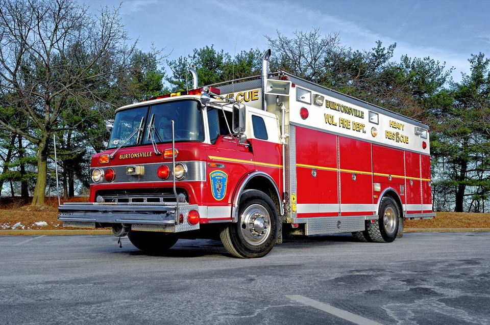 For Sale 1987 red walkin rescue squad Burtonsville Volunteer Fire