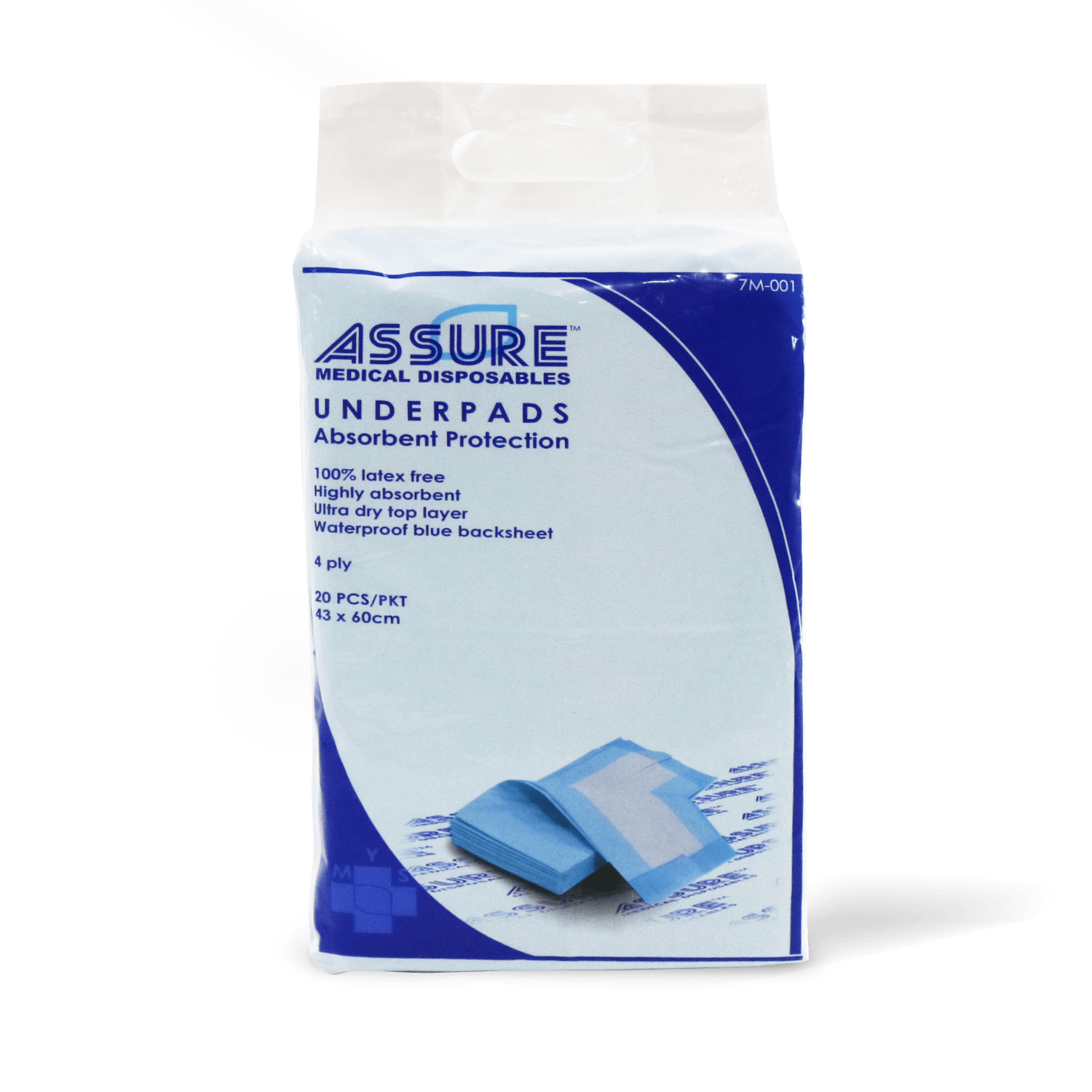 Assure Absorbent Underpads (Disposable Bed Liners) 3 Sizes