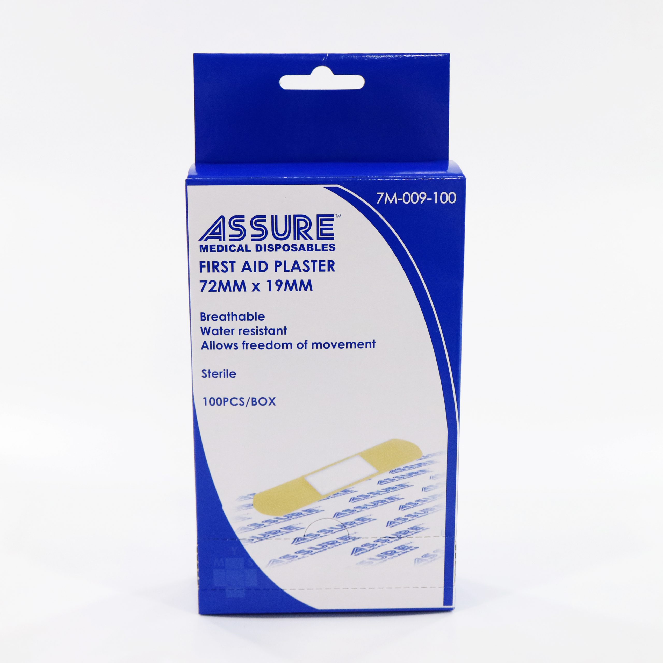 Assure First Aid Plaster (72mm x 19mm, 100 pcs/box) BW Generation