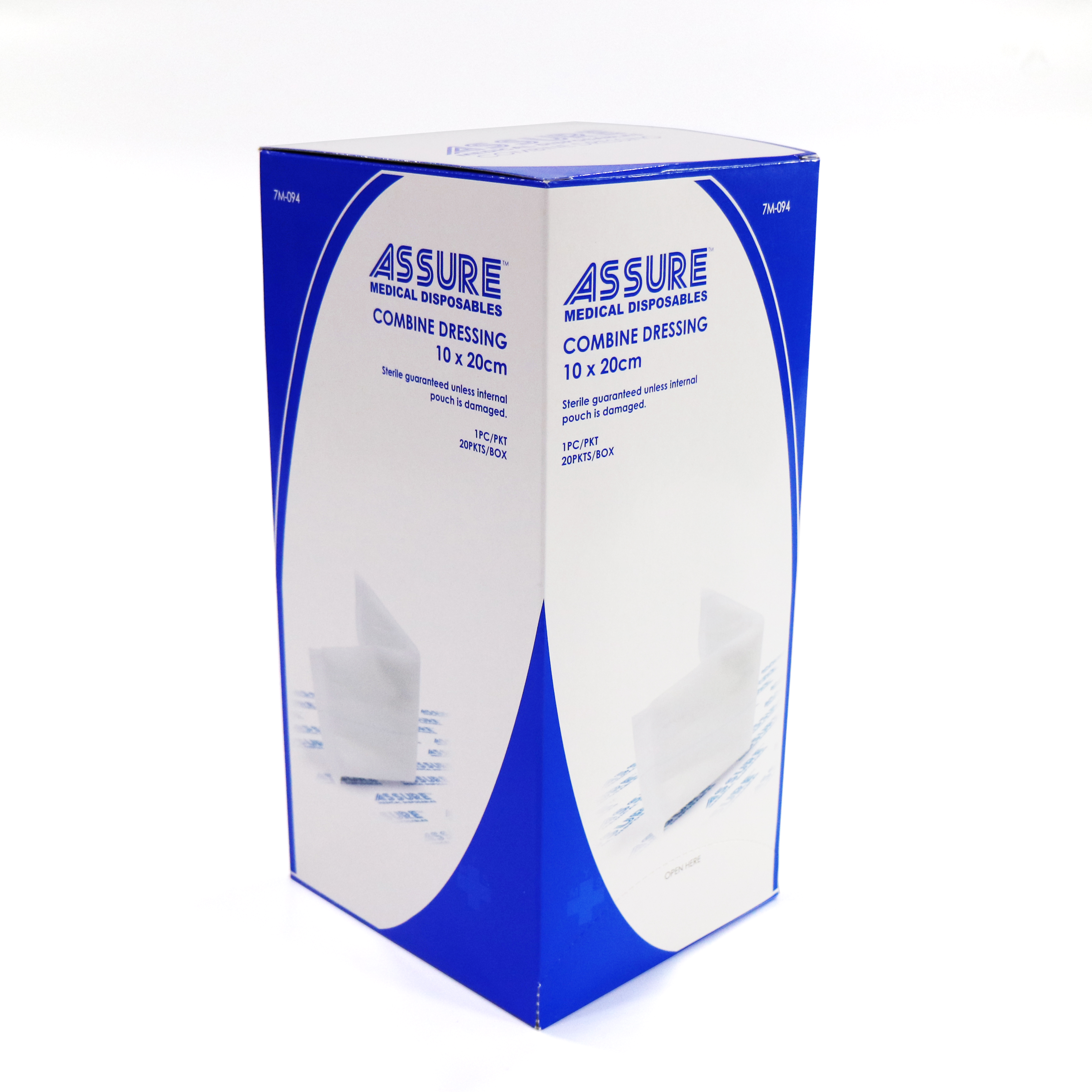 Combine Dressing (ASSURE), 20x20cm,, 10x20cm Per box BW Generation