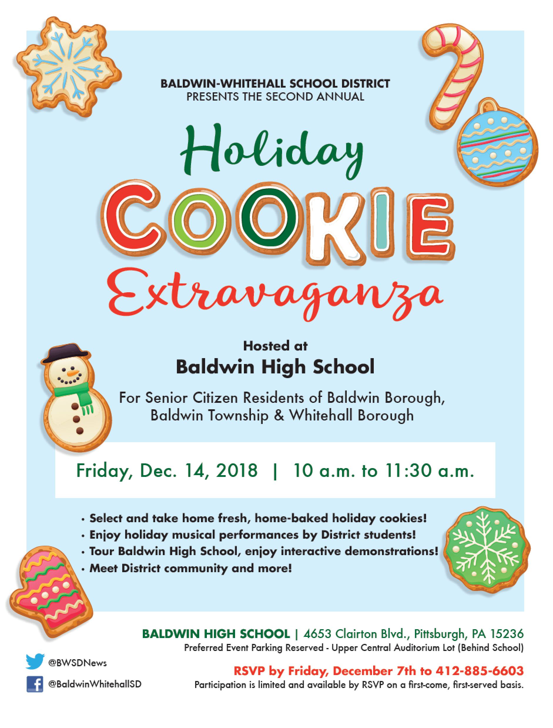 Christmas Cookies Flyer Second Annual Holiday Cookie Extravaganza! District News Details