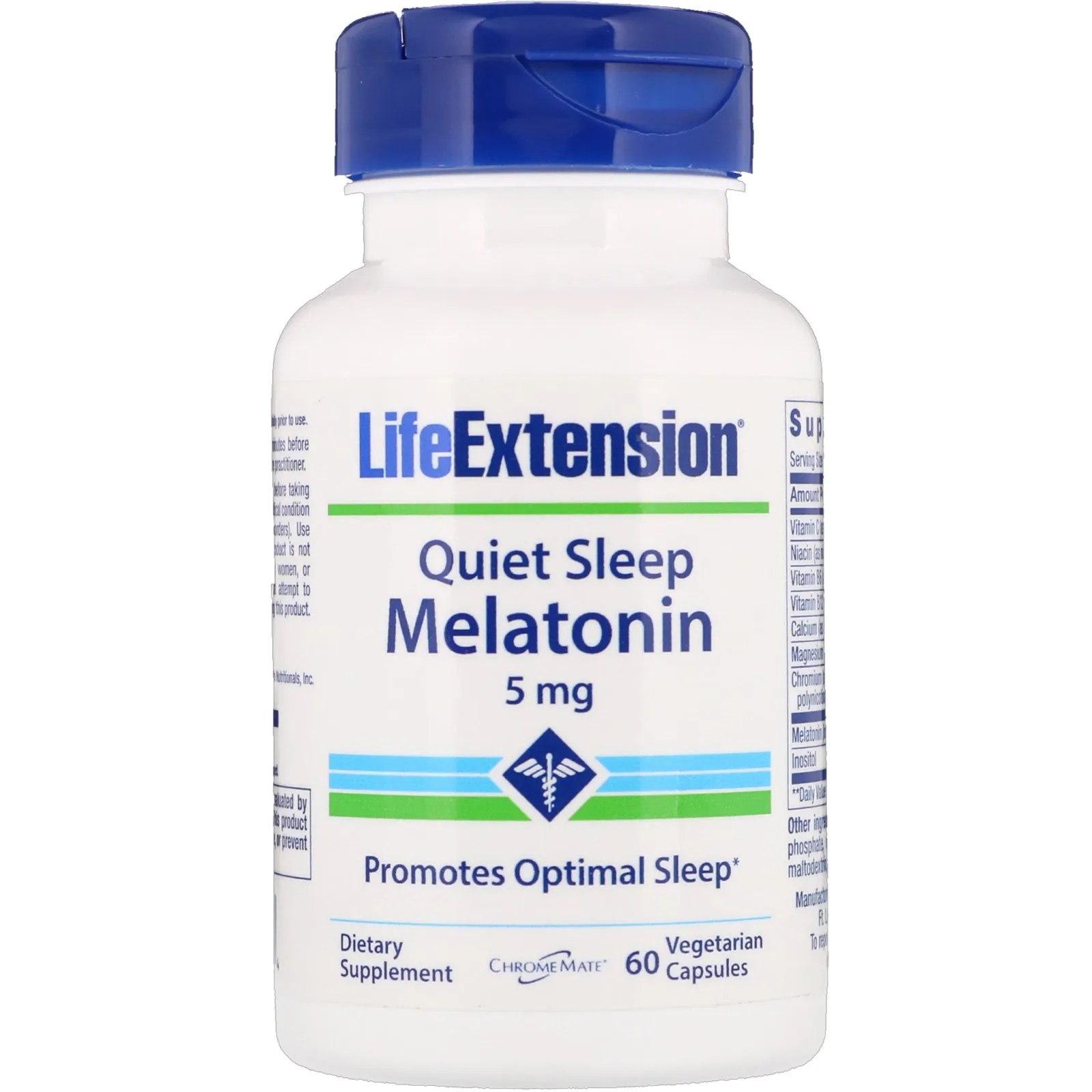 Life Extension, Quiet Sleep, Melatonin, 5 mg, 60
