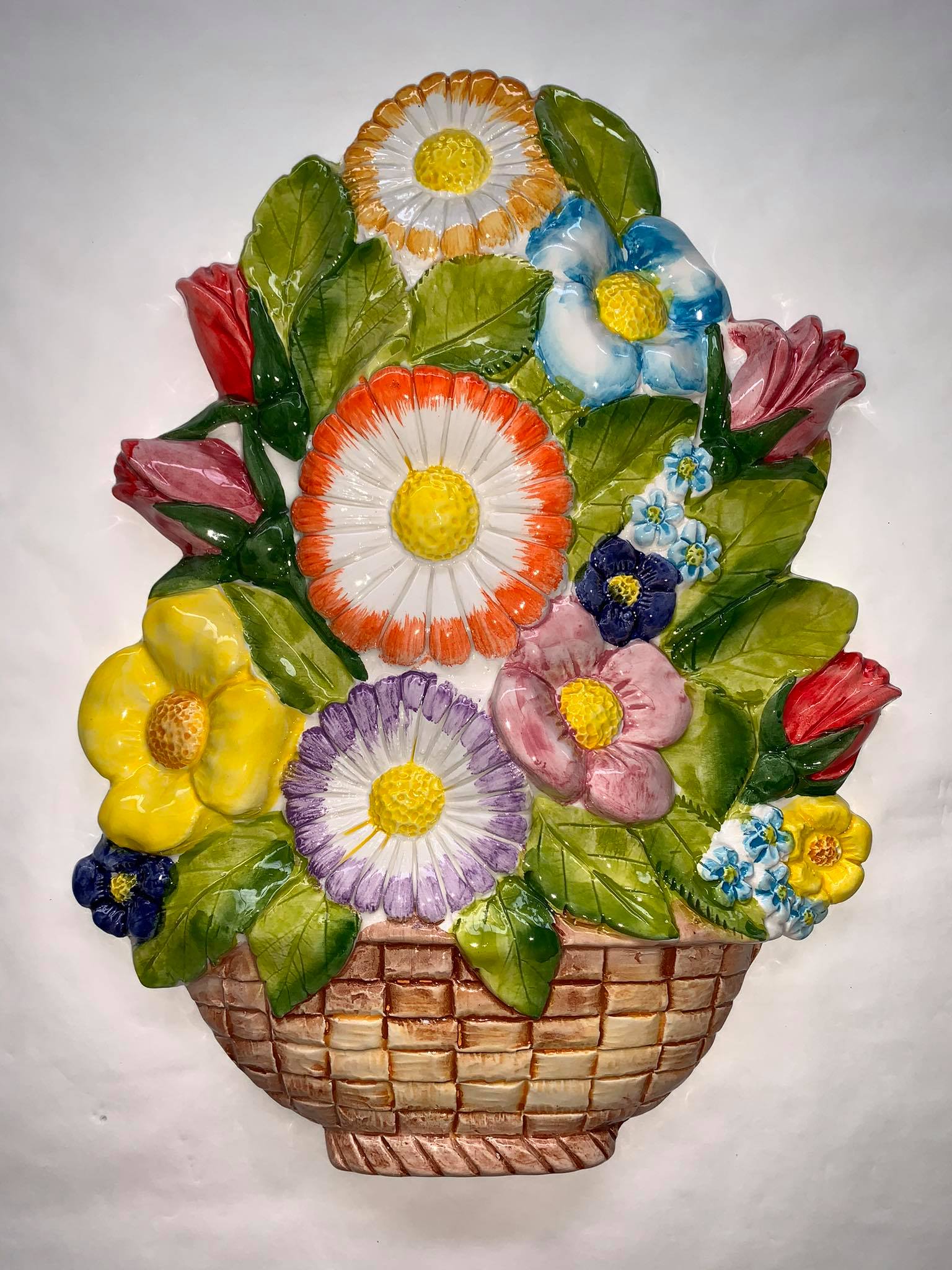 Wall Flower Basket Set 2 Pcs ByDevis Capodimonte