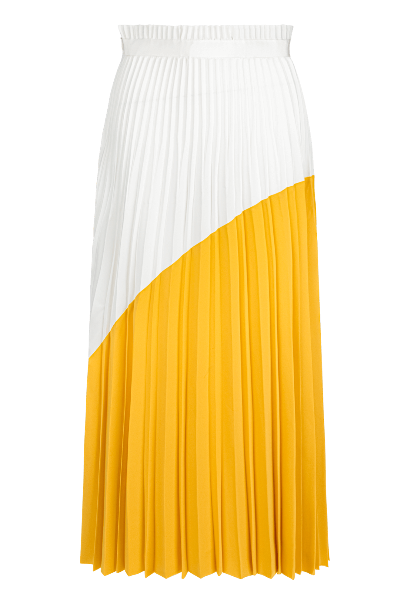 COLOR BLOCK PLEATED SKIRT by FANG