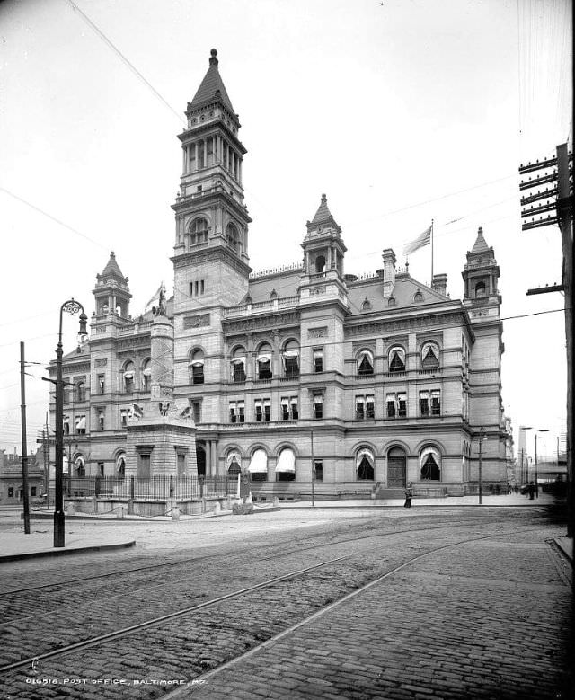 Baltimore, Maryland post office, 1903 Bygonely