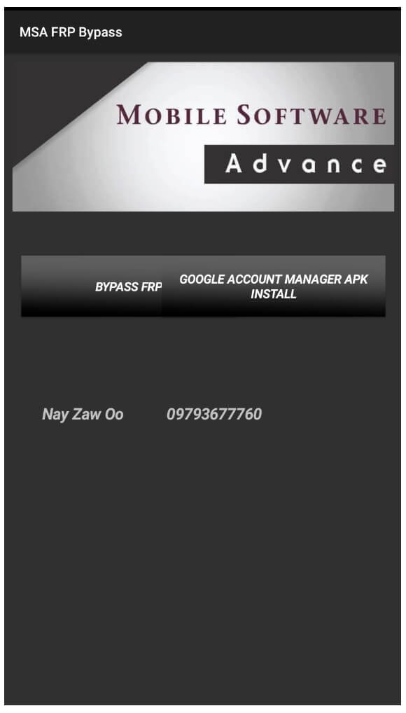 MSA FRP Bypass App MSA FRP Bypass Tool latest Version