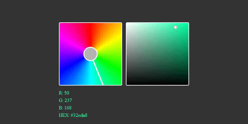 Pure CSS and JavaScript Color Picker Bypeople