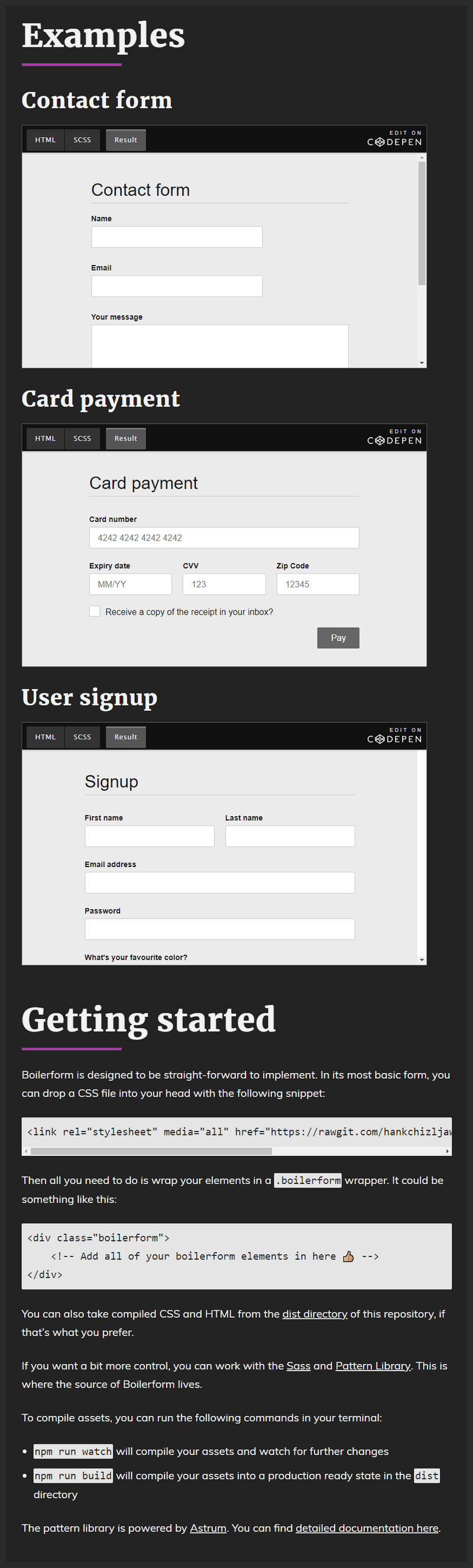 HTML and CSS Forms Boilerplate Bypeople
