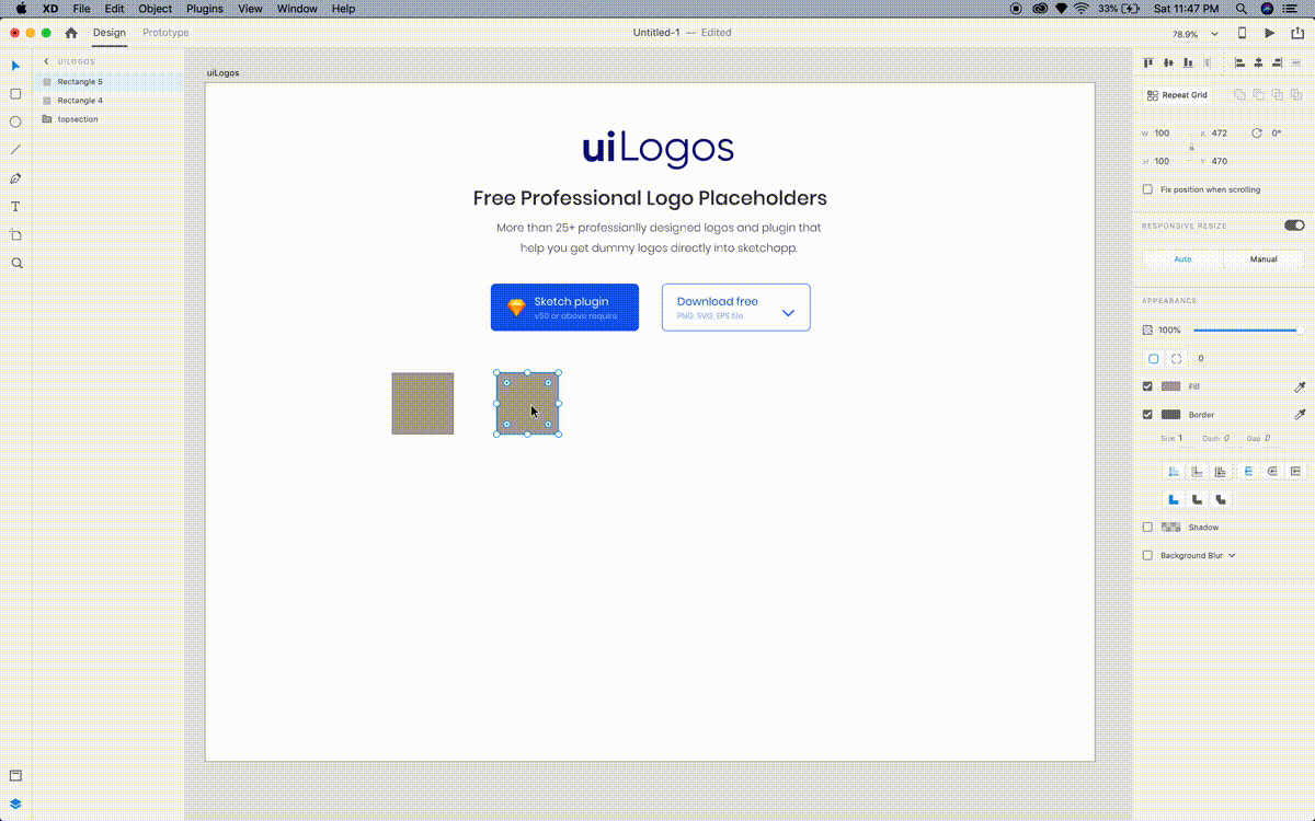 UI Logo Placeholders Plugin (Sketch, Adobe XD) Bypeople