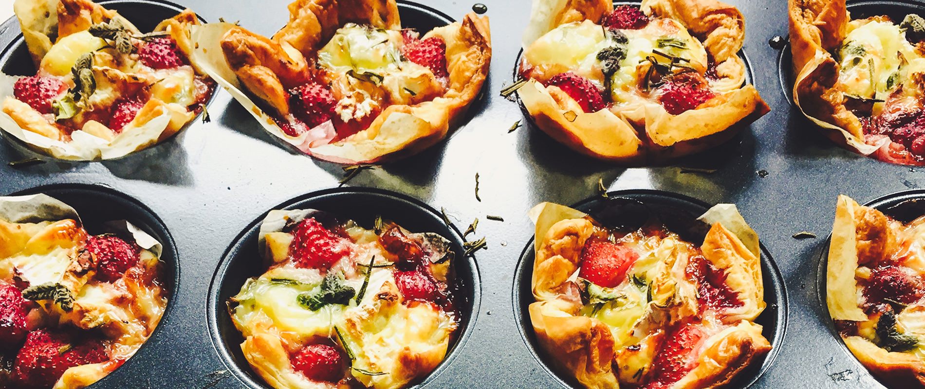 Gefüllte Blätterteig Muffins mit Camembert BySusann