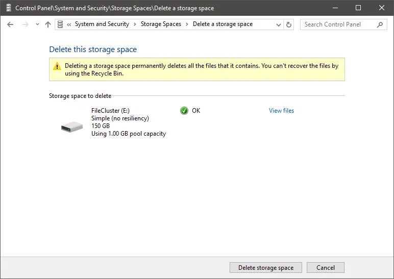 [Windows 10] Combine and mirror drives with Storage Spaces