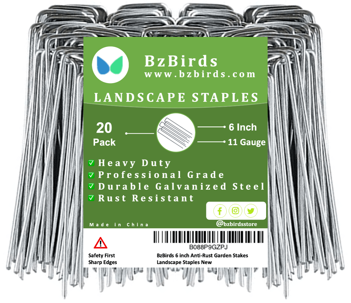 High Quality 6 inch Garden Landscape Staples