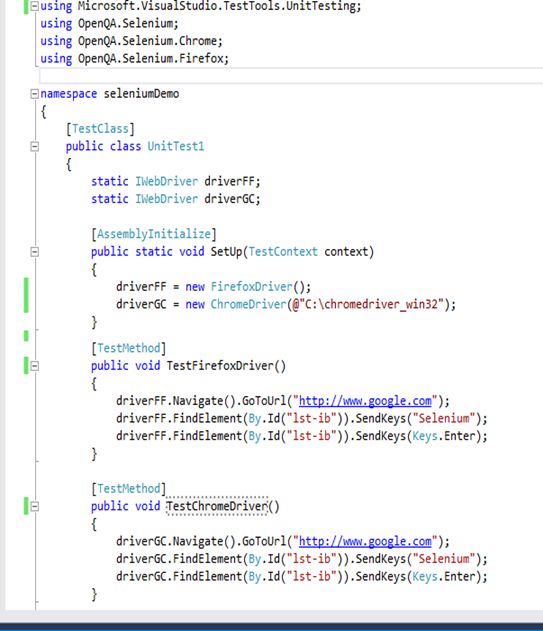 Introduction To Selenium driver With C In Visual Studio 2015