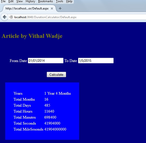 Date Difference Calculator Between Two Dates Using C