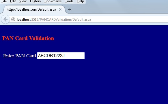 PAN Card Validation Using