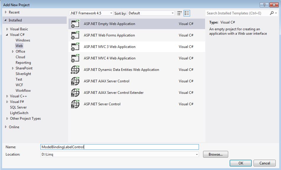 Model Binding in 4.5 Label Control