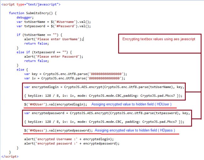 Encrypt In Javascript And Decrypt In Java