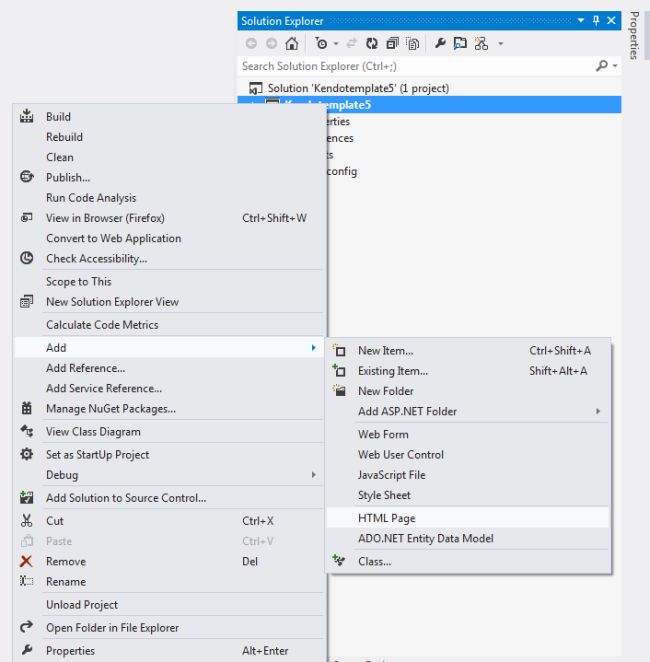 Using Kendo UI Templates