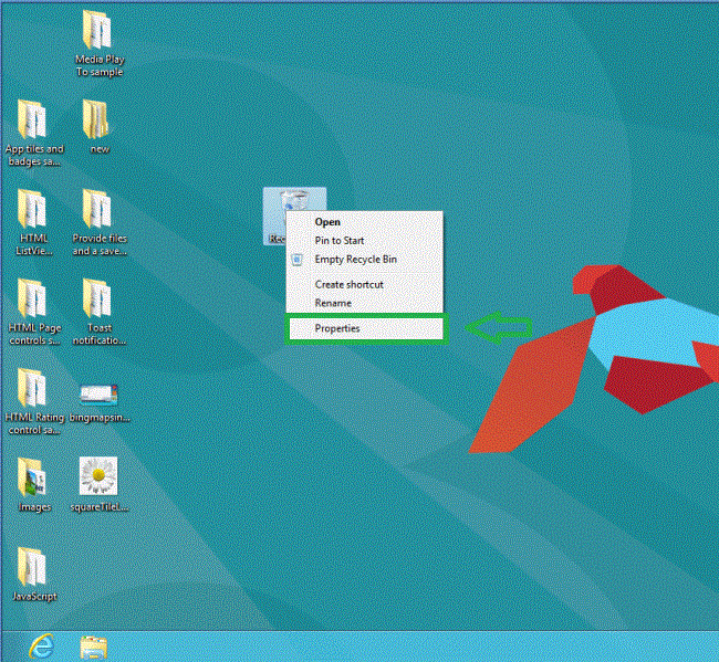 Customize Recycle Bin Settings in Windows 8