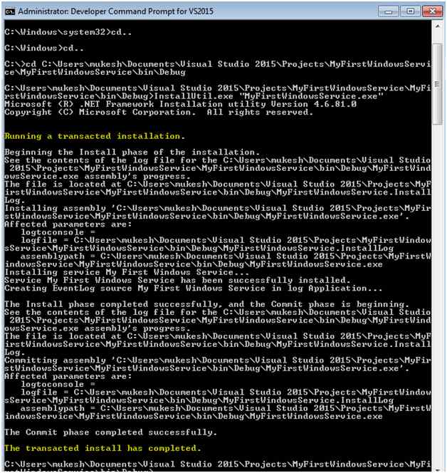 Create And Install Windows Service Step By Step In C