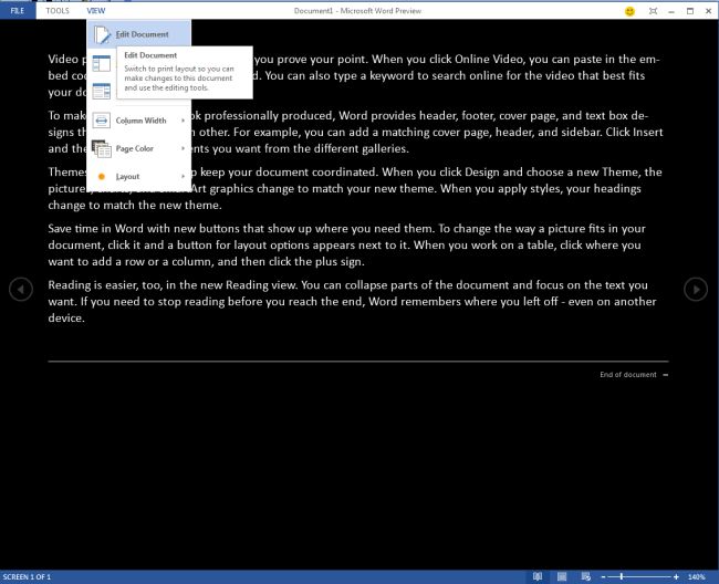 Open edit mode word kustashok