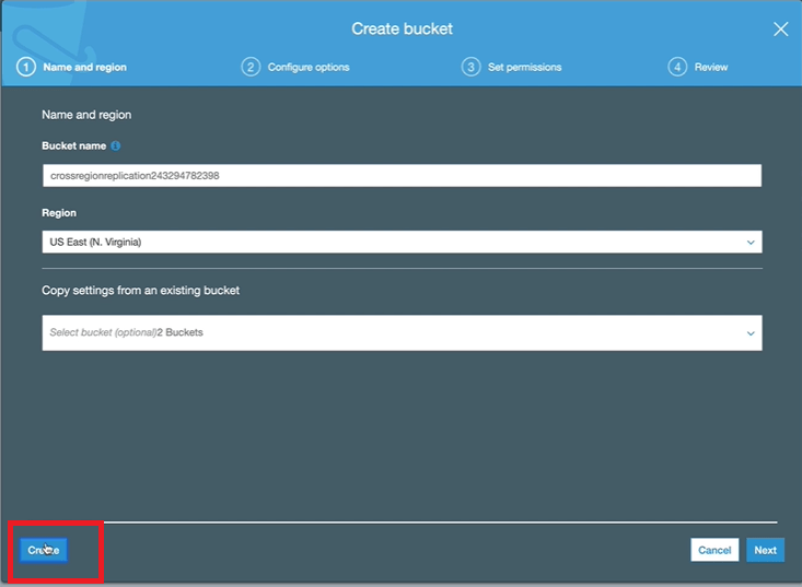 Cross Region Replication in S3