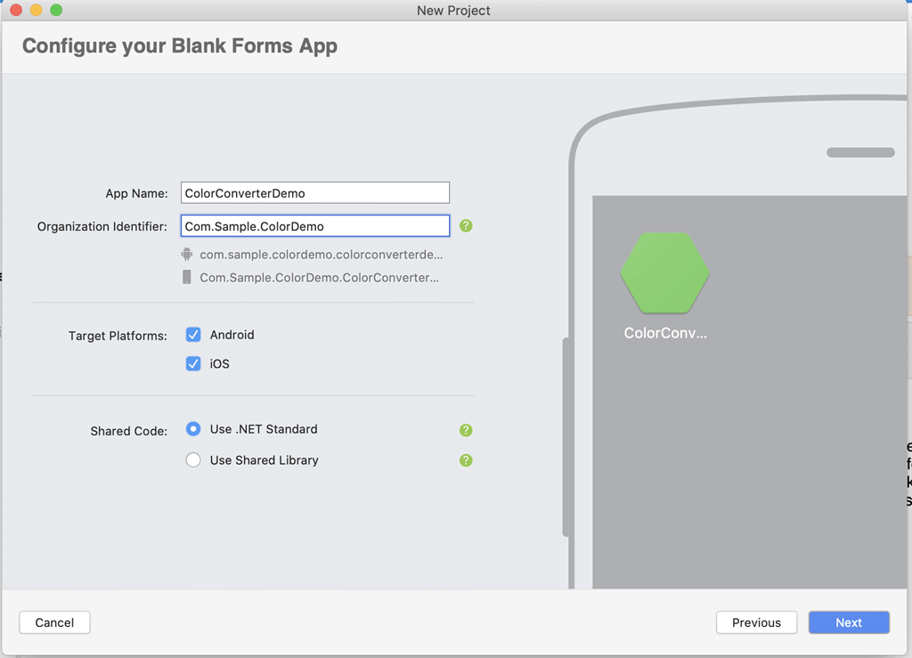 Xamarin Essentials Color Converter API