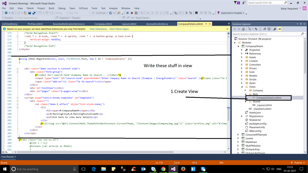 Bind Data From DB To Kendo Listview In ClientSide Using API