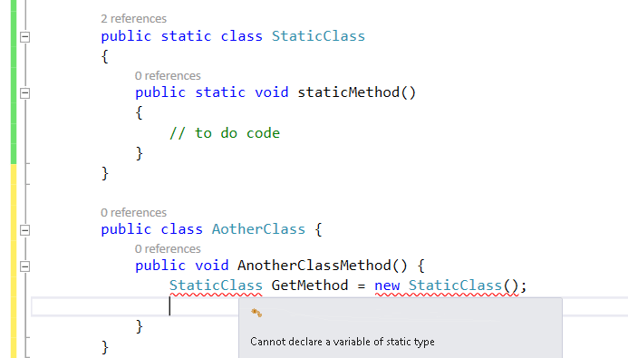 Fix Cannot Declare Variable Of Static Type