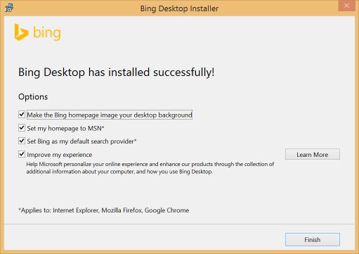Windows 8.1 pushes Bing Bar and Bing Desktop Windows 8.1 pushes Bing Bar and Bing Desktop