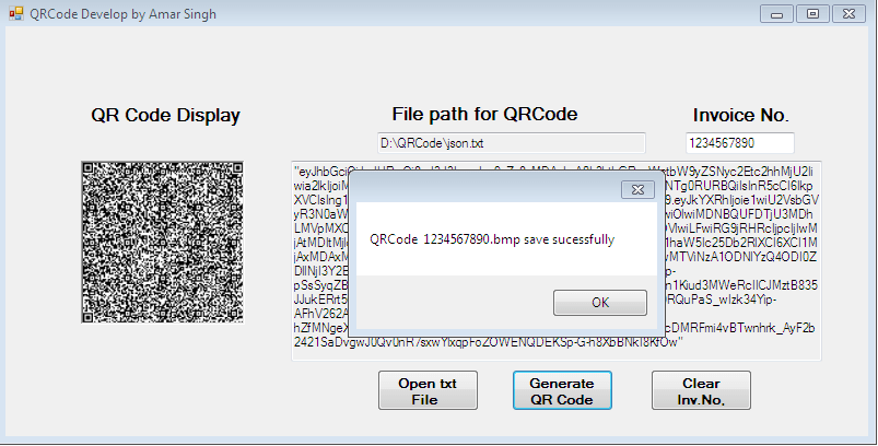 QR Code Generator For Government Invoice