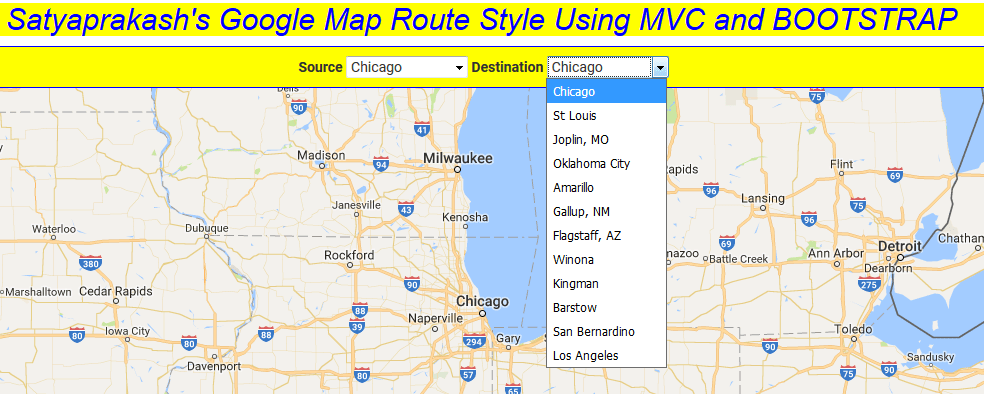 Map Between Two Locations Google Maps Route Style Between Multiple Places Using Bootstrap In